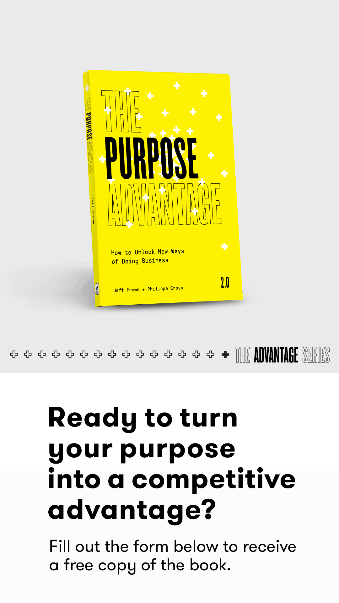 Cover shot of The Purpose Advntage book
